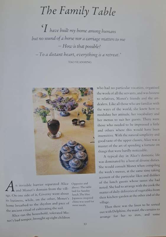 Monet's Cookery notebooks - Claire Joyes (Hard cover with dj)