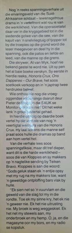 Honoris Crux 2 - At van Wyk (Hard cover with dj)
