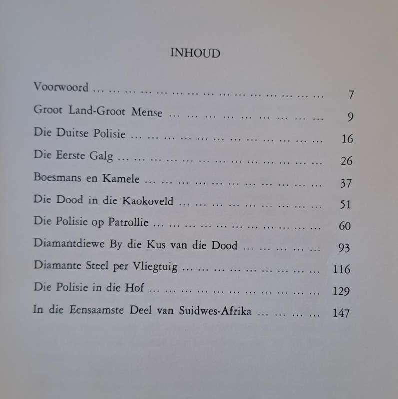 Policies-Avonture in Suidwes Afrika - P C Swanepoel (Hard cover with dj)