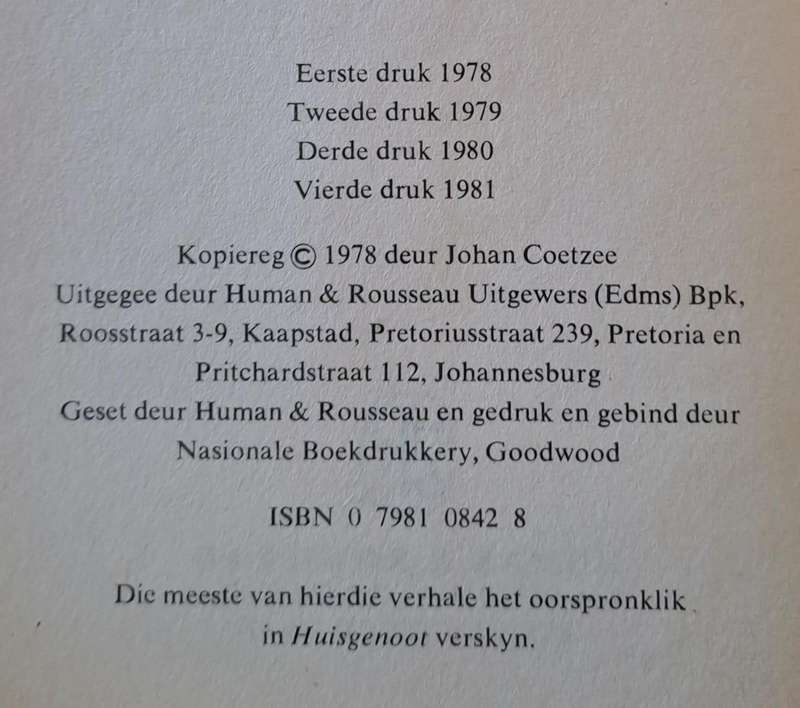 Verby die wit brug - Johan Coetzee (Hard cover with dj)