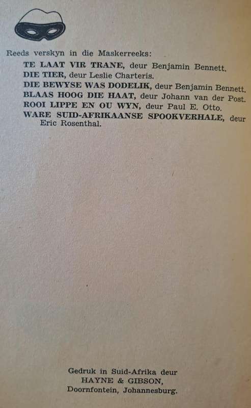 Wie n lewe neem - Benjamin Bennett (Hard cover with no dj)