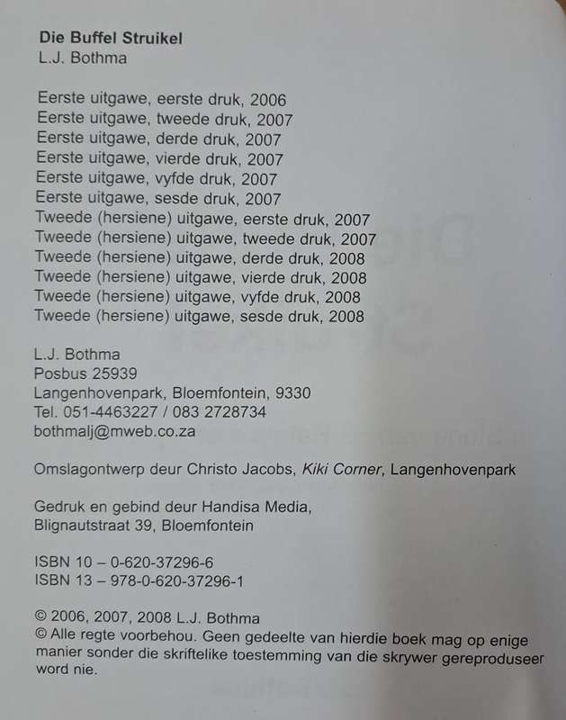 Die buffel struikel - L.J. Bothma (paperback)