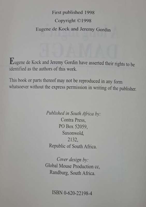 A long night's damage - Eugene de Kock (paperback)