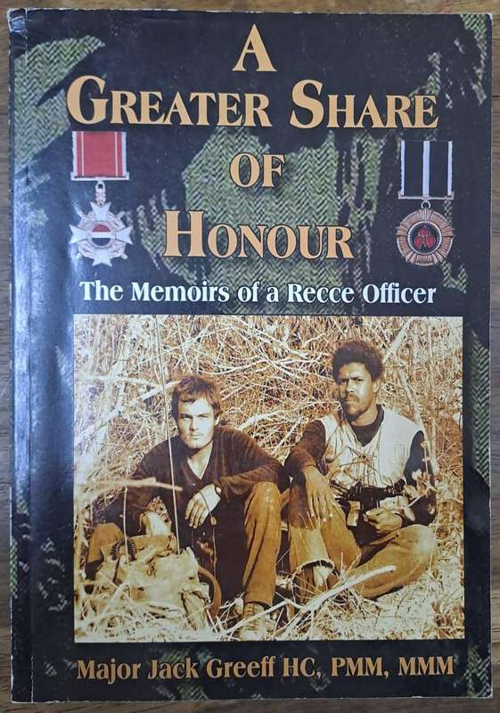 A greater share of Honour - Major Jack Greeff HC (paperback)
