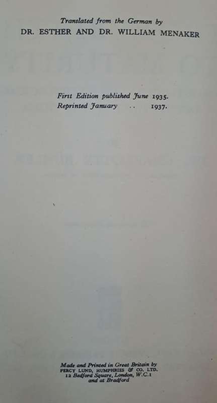 From the birth to maturity - Dr Charlotte Bühler (Hard cover with no dj)