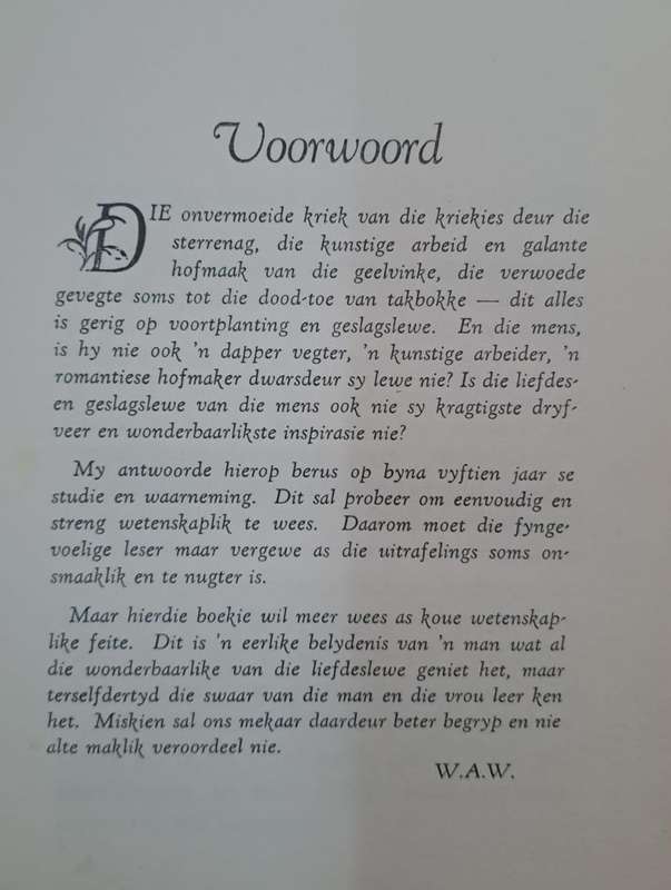 Die lief en leed van ons geslagslewe - Prof. DR W. A. Willemse (Hard cover with no dj)