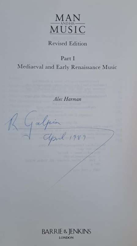 Mediaeval and early Renaissance music - Alec Harman (paperback)
