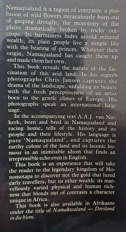 Namaqualand - Chiris Jansen (Hard cover with dj)