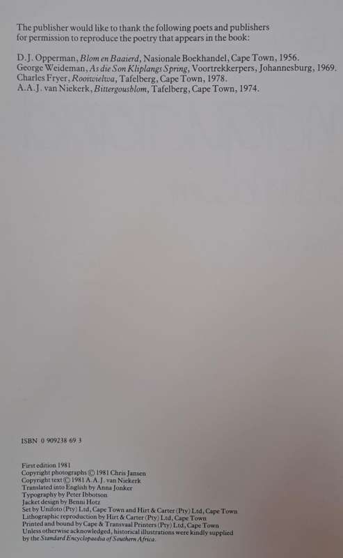 Namaqualand - Chiris Jansen (Hard cover with dj)