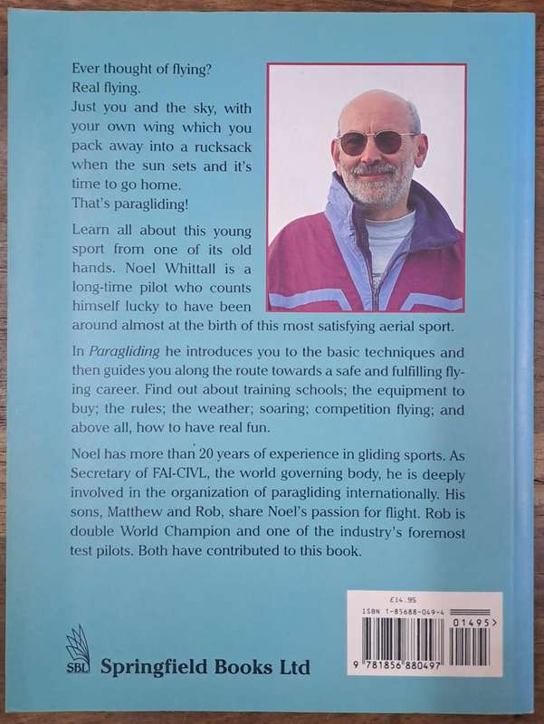 Paragliding the complete guide - Noel Whittall (paperback)