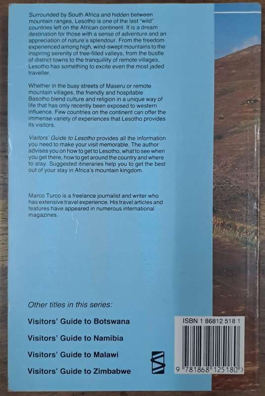 Visitors guide to Lesotho - Marco Turco (paperback)