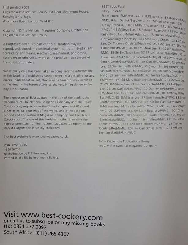 Tasty chicken  - best food Fast! (paperback)