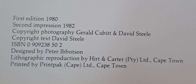South African wildlife and wilderness  - Gerald Cubitt and David Steek (paperback)