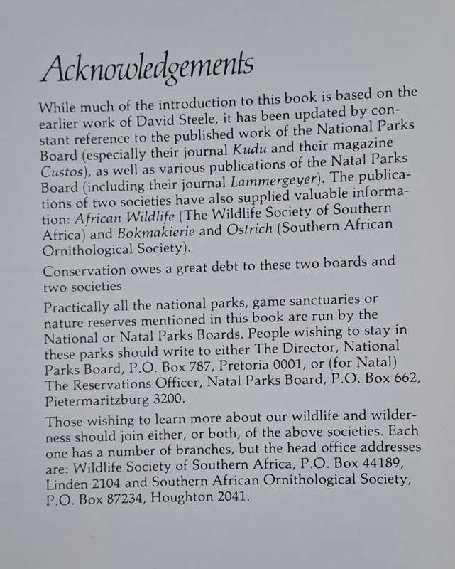 South African wildlife and wilderness  - Gerald Cubitt and David Steek (paperback)