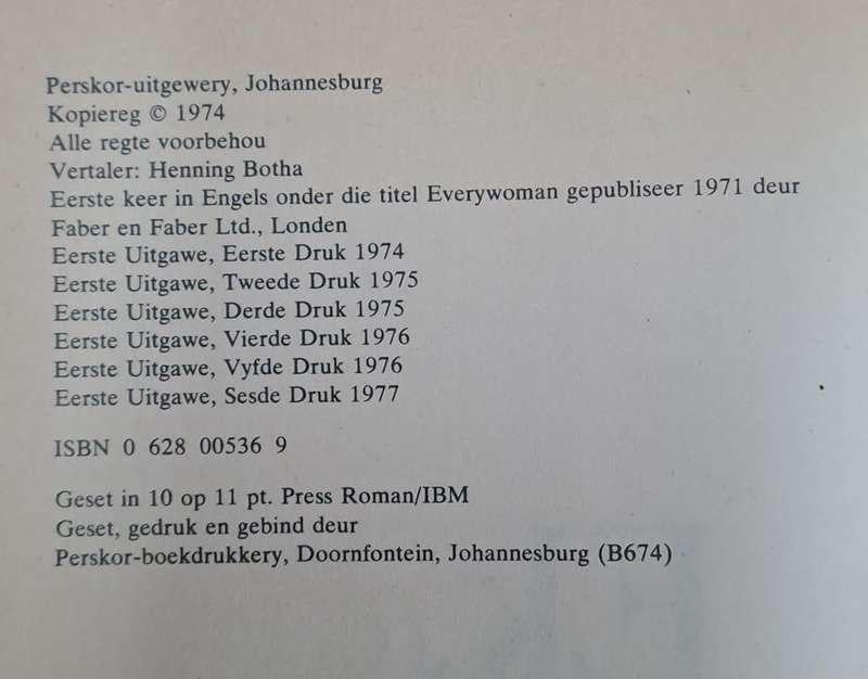 Ek, die vrou - Derel Llewellyn-Jones, M.D. (hard cover with dj)