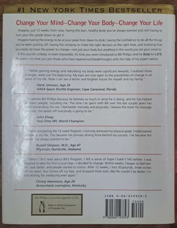 Body for life - Bill Phillips (Hard cover with dj)