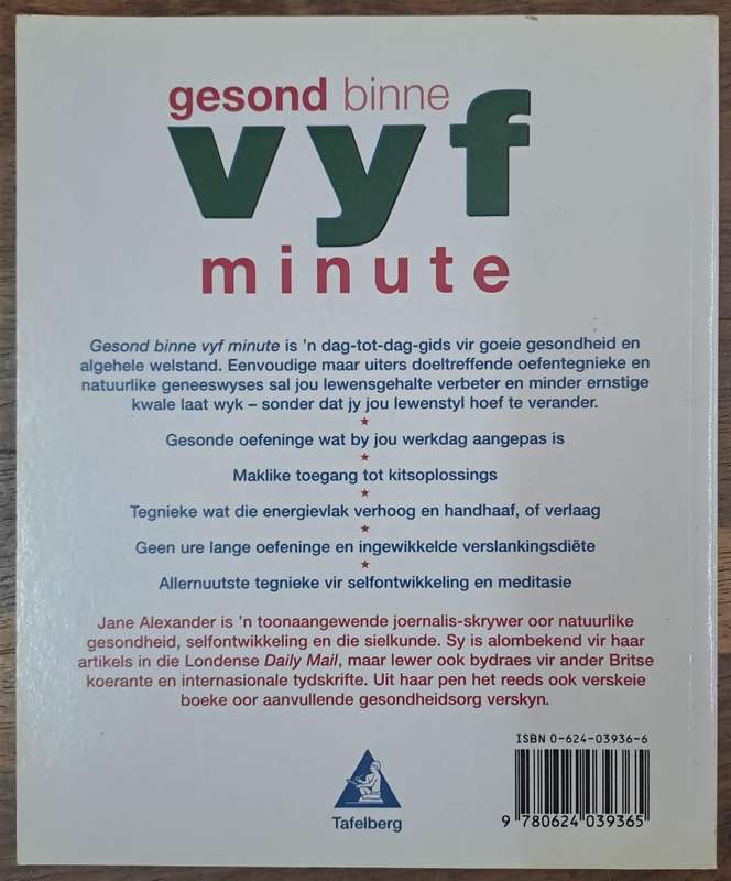 Gesond binne vyf minute - Jane Alexander (paperback)