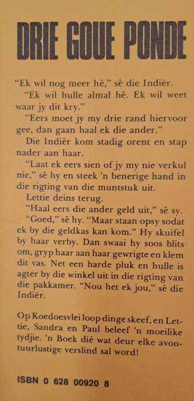 Drie Goue ponde - C. J. Venter (Hard cover with dj)