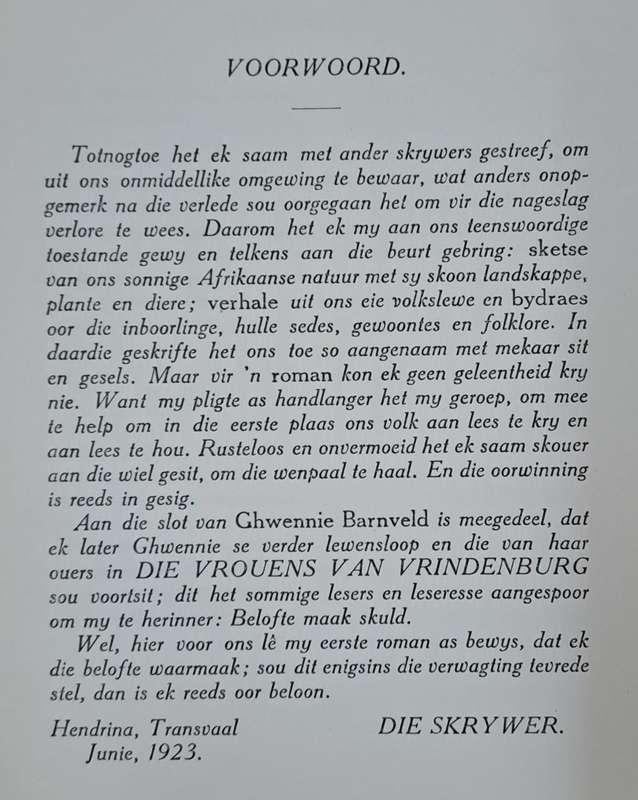 Die vrouens van vrindenburg - G.R. Von Wielligh (Hard cover with no dj)