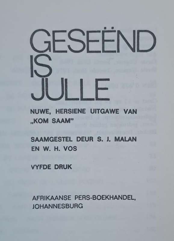 Geseënd is julle - S.J. Malan (Hard cover with no dj)