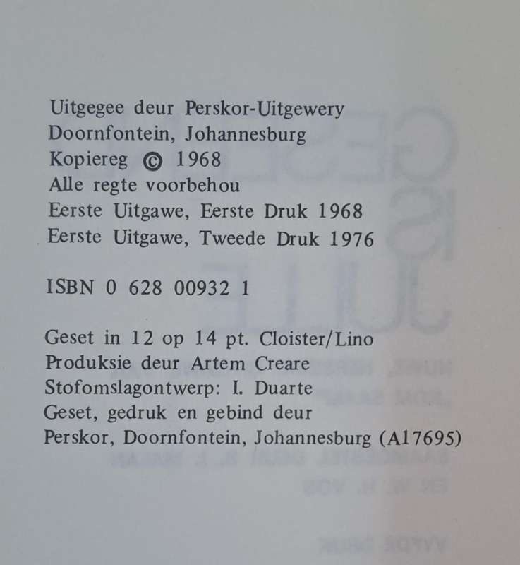 Geseënd is julle - S.J. Malan (Hard cover with no dj)