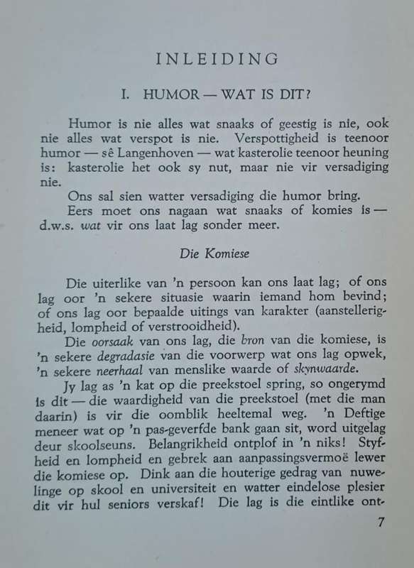 Afrikaanse Humorverhale - F. B. J. Malherbe (Hard cover with no dj)