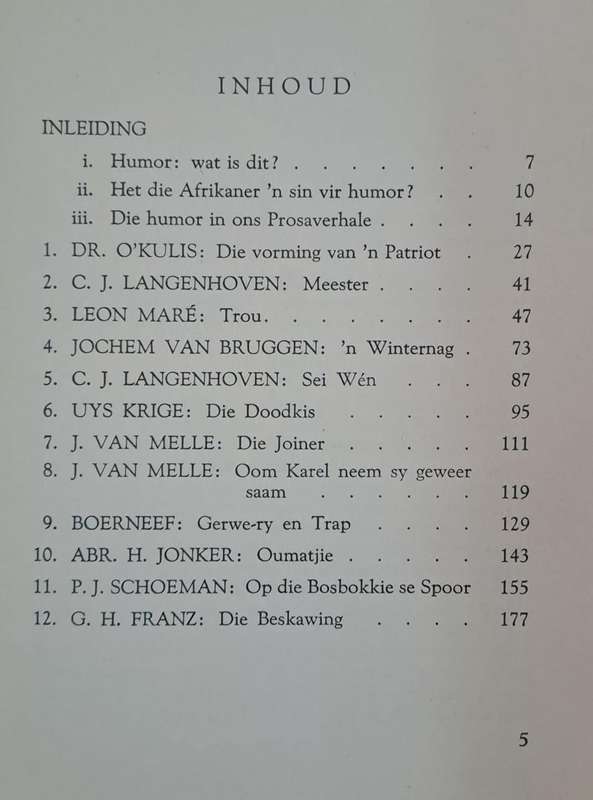 Afrikaanse Humorverhale - F. E. J. Malherbe (Hard cover with dj)