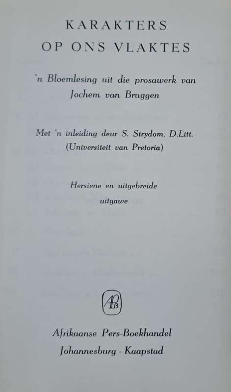 Karakters op ons vlaktes - Jochem van Bruggen(Hard cover with dj)
