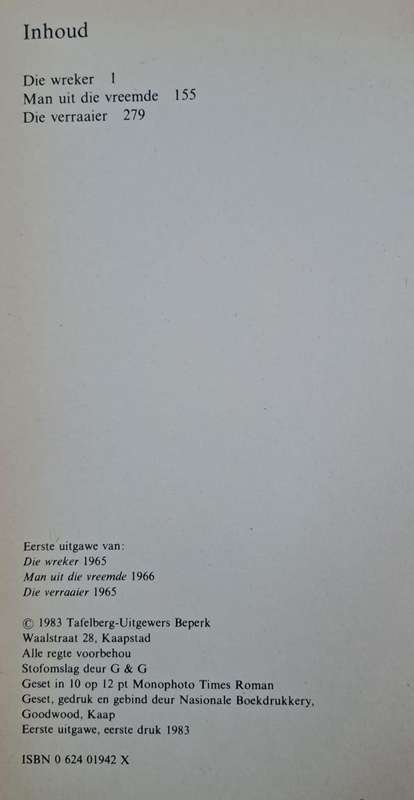 Omnibus Die wreker - Kas van den Bergh (Hard cover with dj)