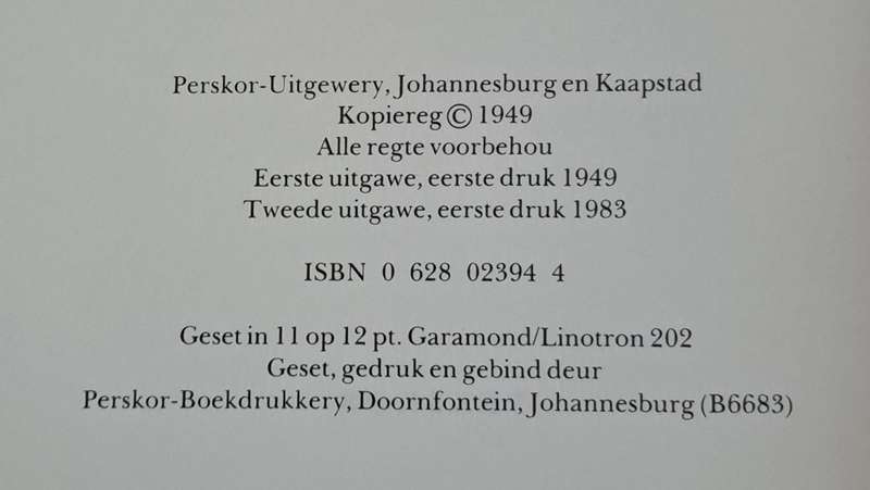 Martbinus se roem - C. M. Van den Heever (Hard cover with dj)