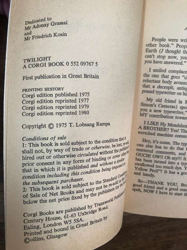 Twilight - T Lobsang Rampa (Paperback)