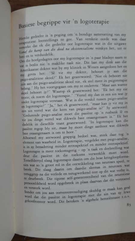Waarom Lewe Ek - Viktor Frankl (Hardcover book with dj)