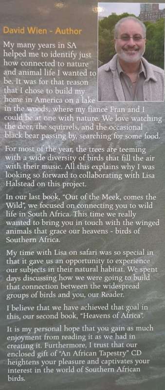 ''Heavens of Africa'' - David Elliot Wien (Hard cover with DJ)
