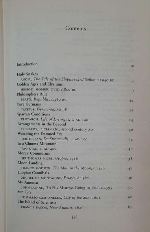 The Faber Book of Utopias - John Carey (Hardcover book with dj)