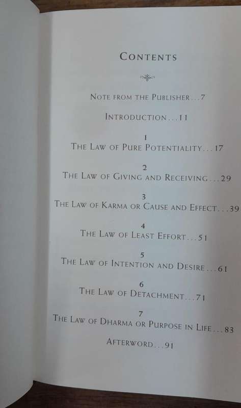The Seven Spiritual Laws of Success - Deepak Chopra (Hardcover book with dj)