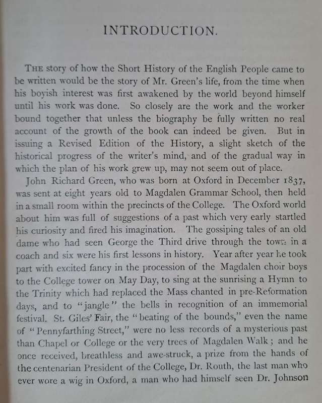 A Short History of the English People - John Richard Green (hard cover with no DJ)
