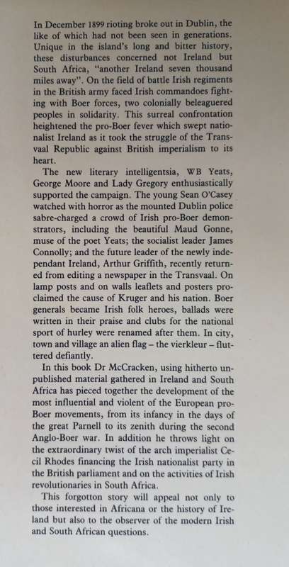 The Irish Pro-Boers 1877-1902. - Donal P. Mc Cracken