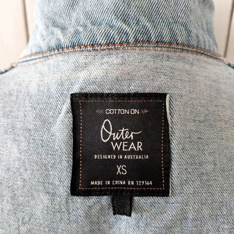 COTTON ON SLEEVELESS DENIM JACKET - BLUE