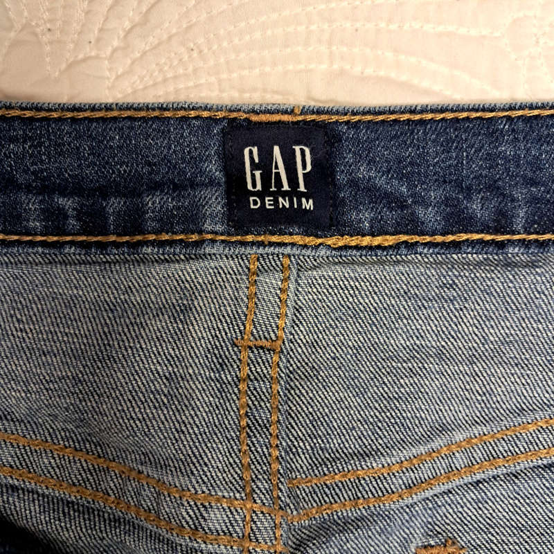 GAP HIGH RISE WIDE-LEG JEANS - MEDIUM INDIGO WASH