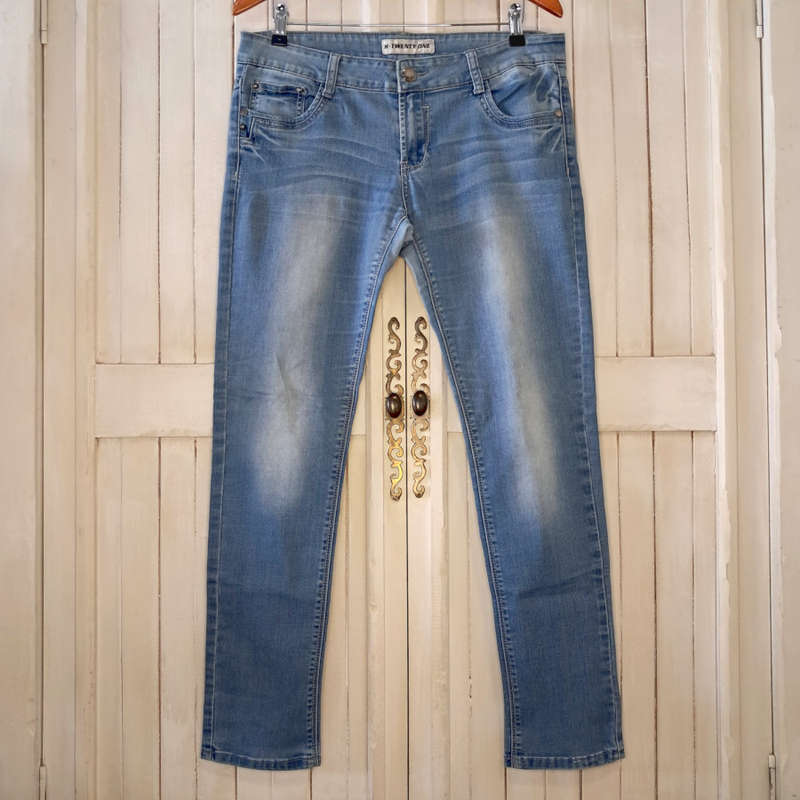 H-TWENTY ONE LOW-RISE SKINNY JEANS - CLASSIC BLUE