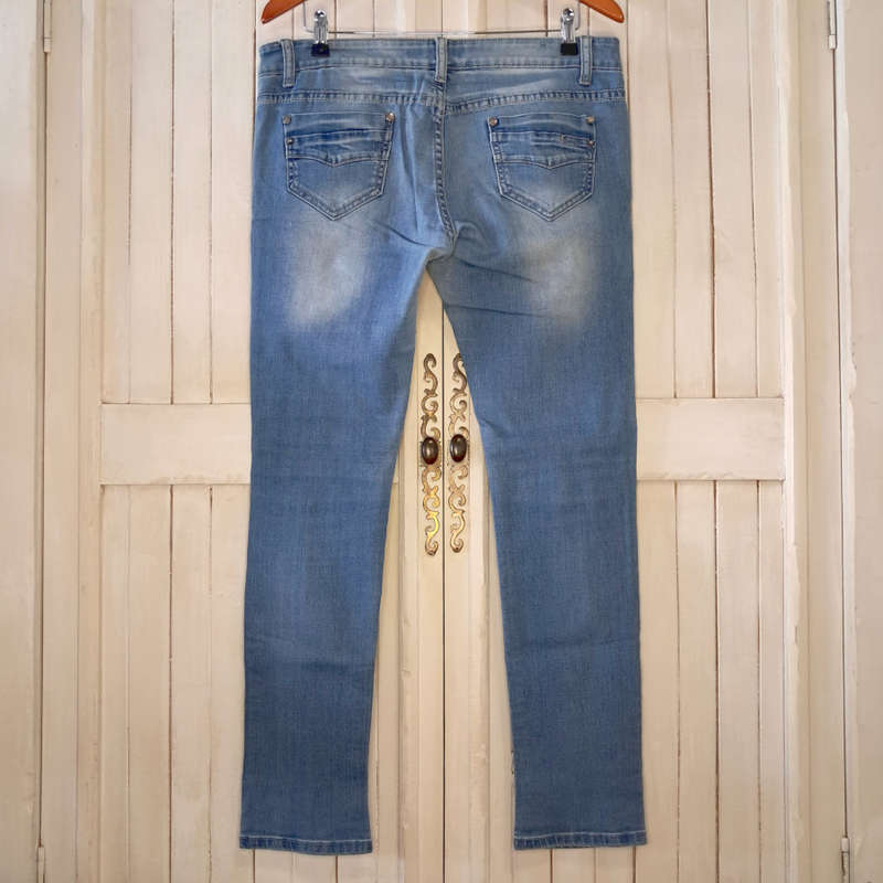 H-TWENTY ONE LOW-RISE SKINNY JEANS - CLASSIC BLUE