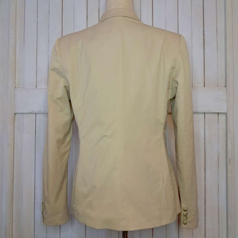 JENNI BUTTON FULLY LINED TAILORED BLAZER - BEIGE