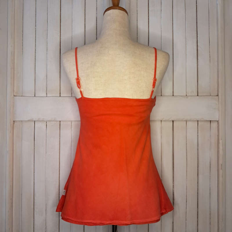 JUST CRUIZIN 100% COTTON TOP - DEEP CORAL/ORANGE