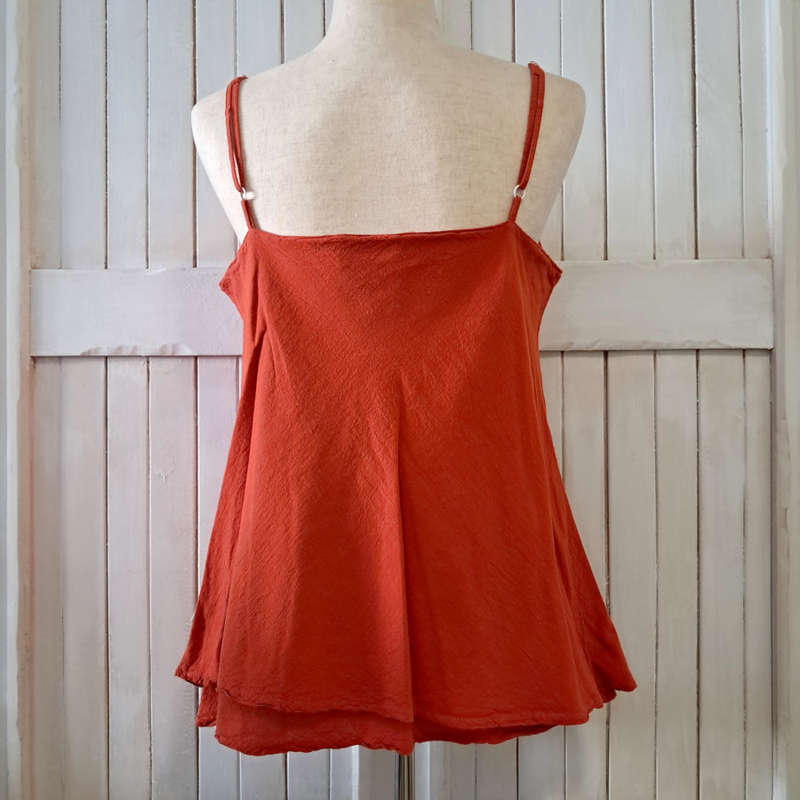 JUST CRUIZIN 100% COTTON TOP - DEEP RUST