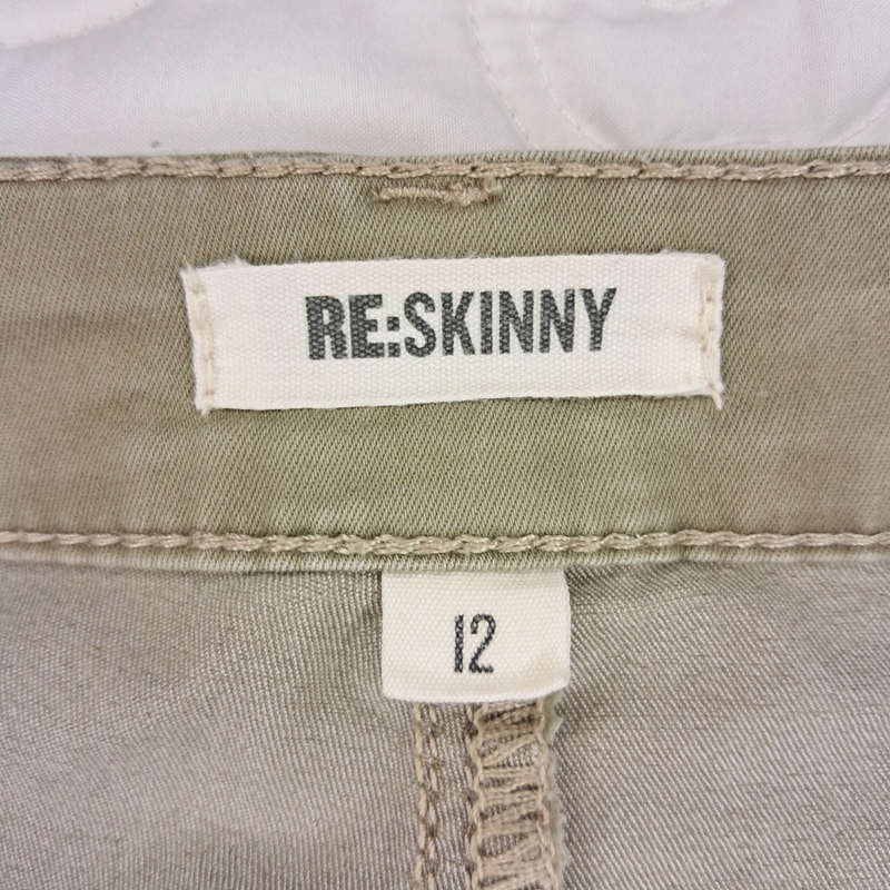 WOOLWORTHS RE LOW-RISE SKINNY JEANS - KHAKI GREEN