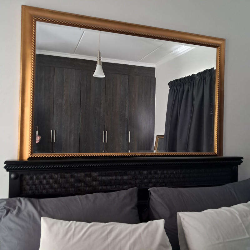 LARGE GOLD FRAMED MIRROR 145.5cm x 95.5cm