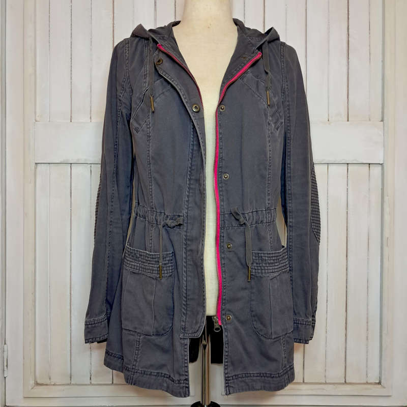 MOSSIMO PARKA JACKET - GREY AND PINK