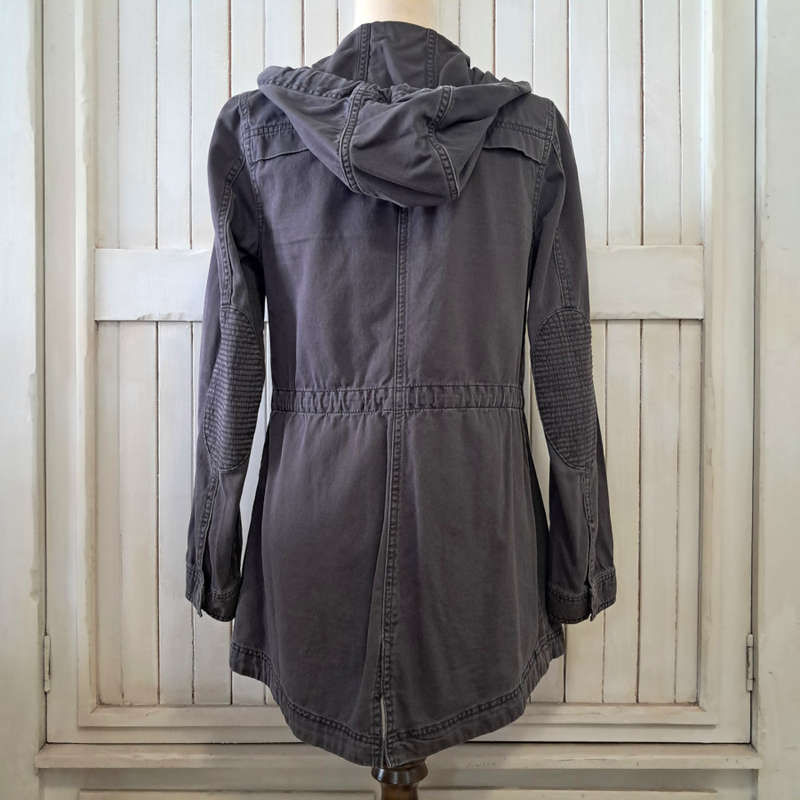 MOSSIMO PARKA JACKET - GREY AND PINK