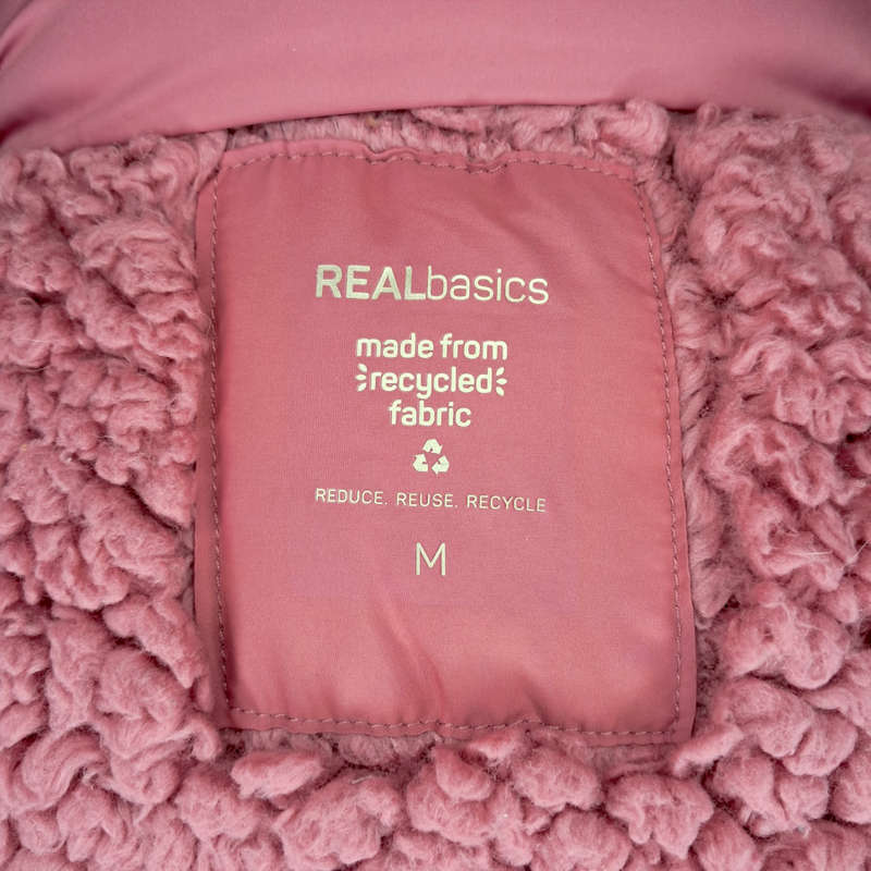 REAL BASICS SLEEVELESS PUFFER JACKET/VEST/GILET - PINK