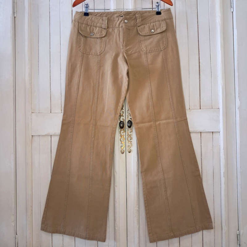 TRUWORTHS WIDE-LEG CARGO PANTS - TOFFEE